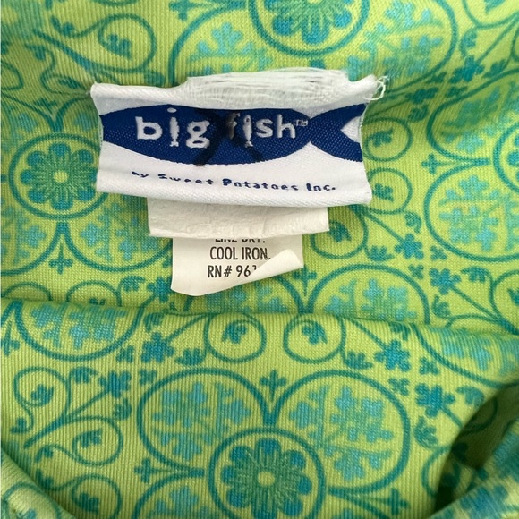 ✨5/$20✨ Vintage Big Fish Girls' Hawaiian Floral Print Swim Skirt Teal Sz sm. (7) - Picture 4 of 7